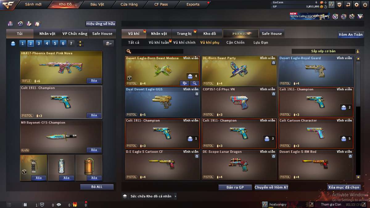 shop acc cf uy tin gia re